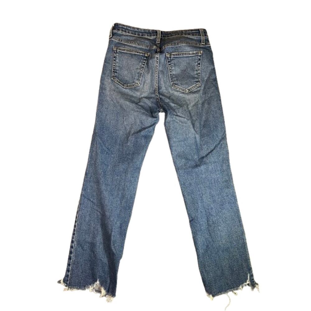 Just Black Denim light denim jeans raw hem womens 27 made in USA
